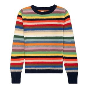 Suzi Kondi - Cashmere Multicolor Striped Crew Neck Sweater